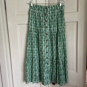 Emerson Fry India Collection - Lake Skirt Block Print - Sz L EUC